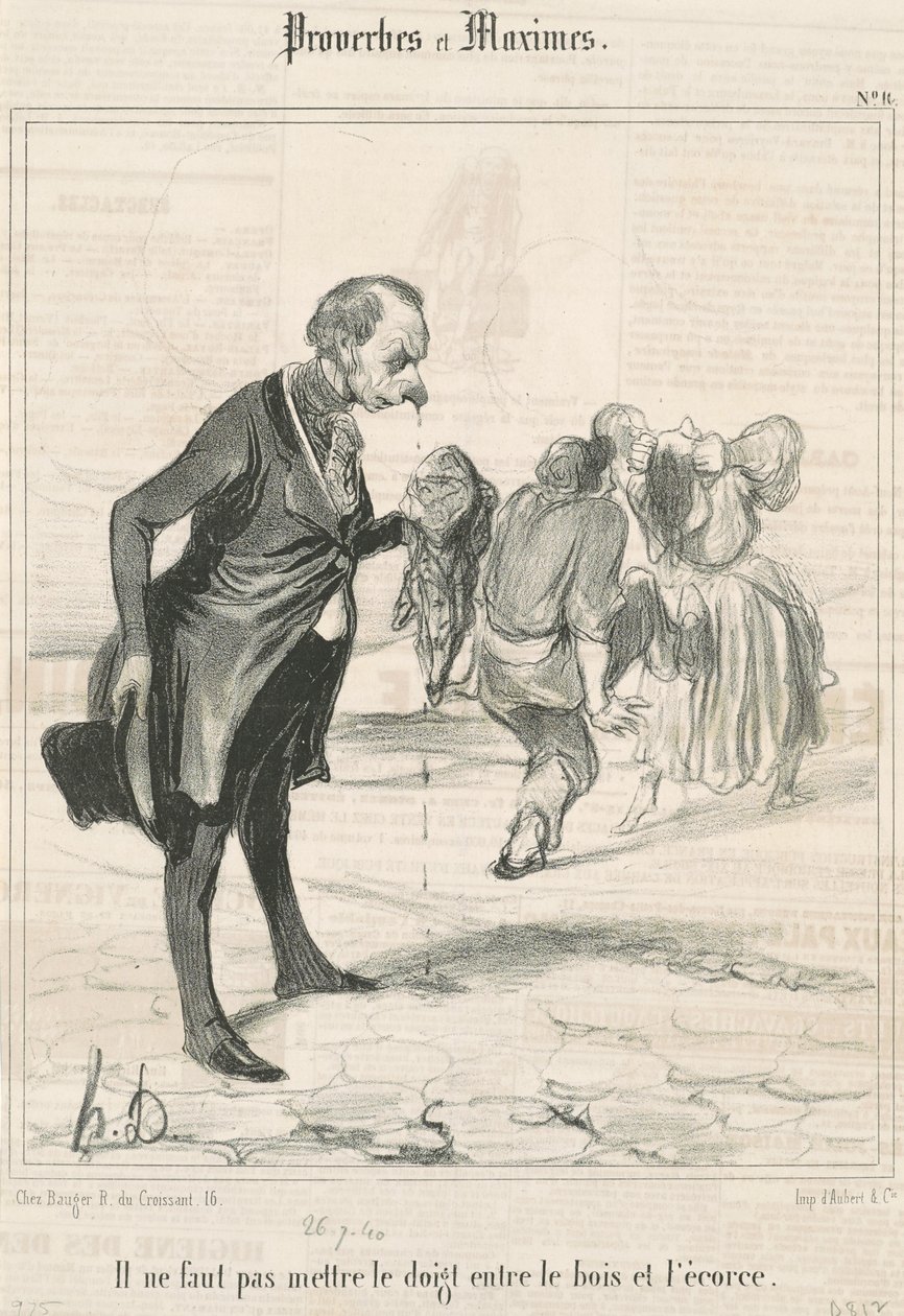 Non bisogna mettere il dito... da Honoré Daumier