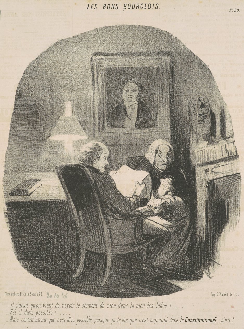 Sembra che abbiano rivisto il serpente di mare... da Honoré Daumier