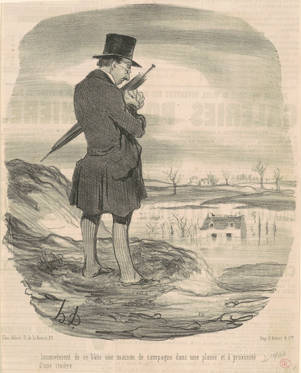 Inconveniente di costruirsi una casa di campagna... da Honoré Daumier