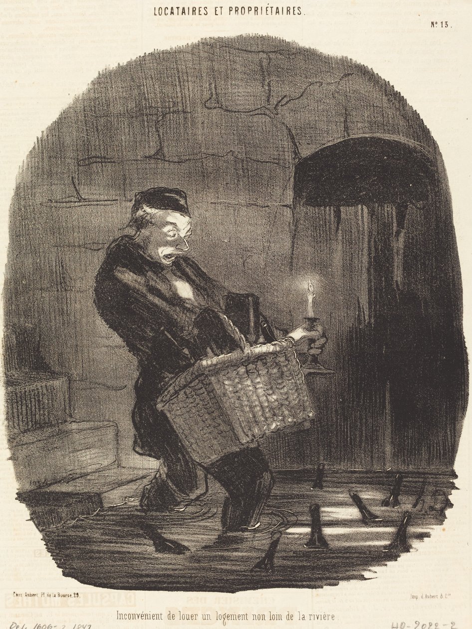Inconveniente di affittare... non lontano da un fiume da Honoré Daumier
