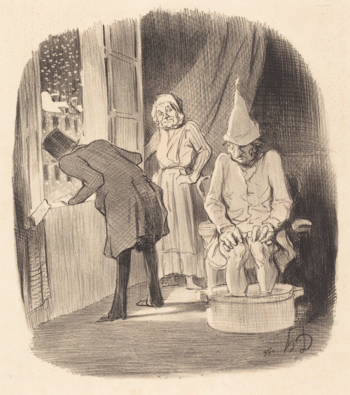 Inconveniente di mettere il proprio alloggio... da Honoré Daumier