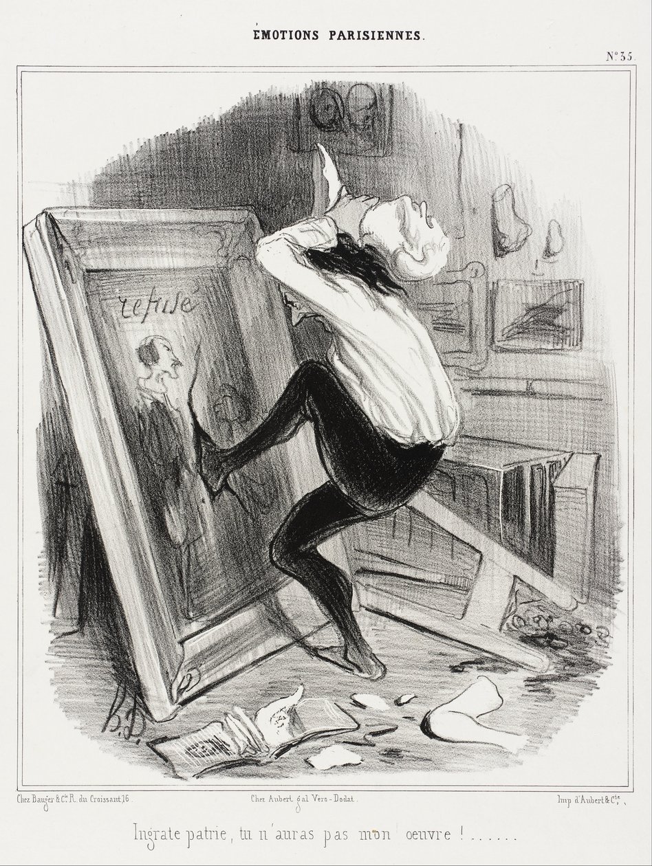 Ingrata patria, non avrai la mia opera! da Honoré Daumier