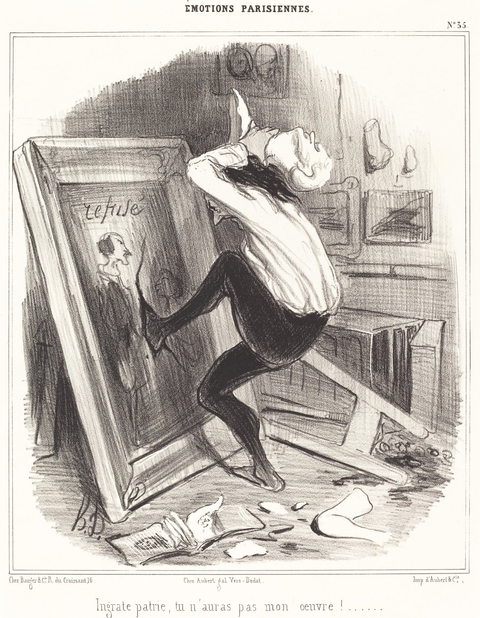 Patria ingrata, non avrai la mia opera! da Honoré Daumier