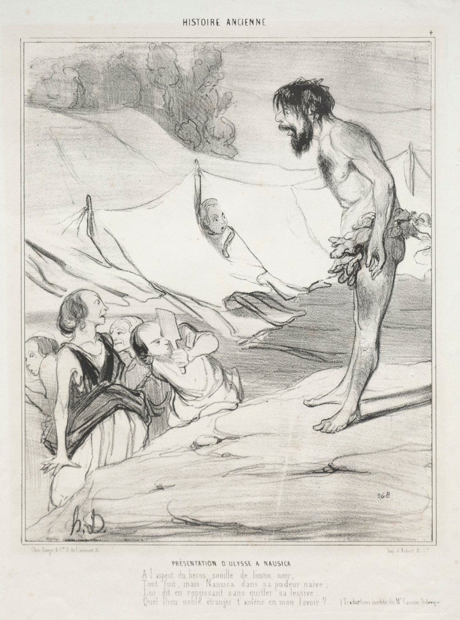 Introduzione di Ulisse a Nausica da Honoré Daumier