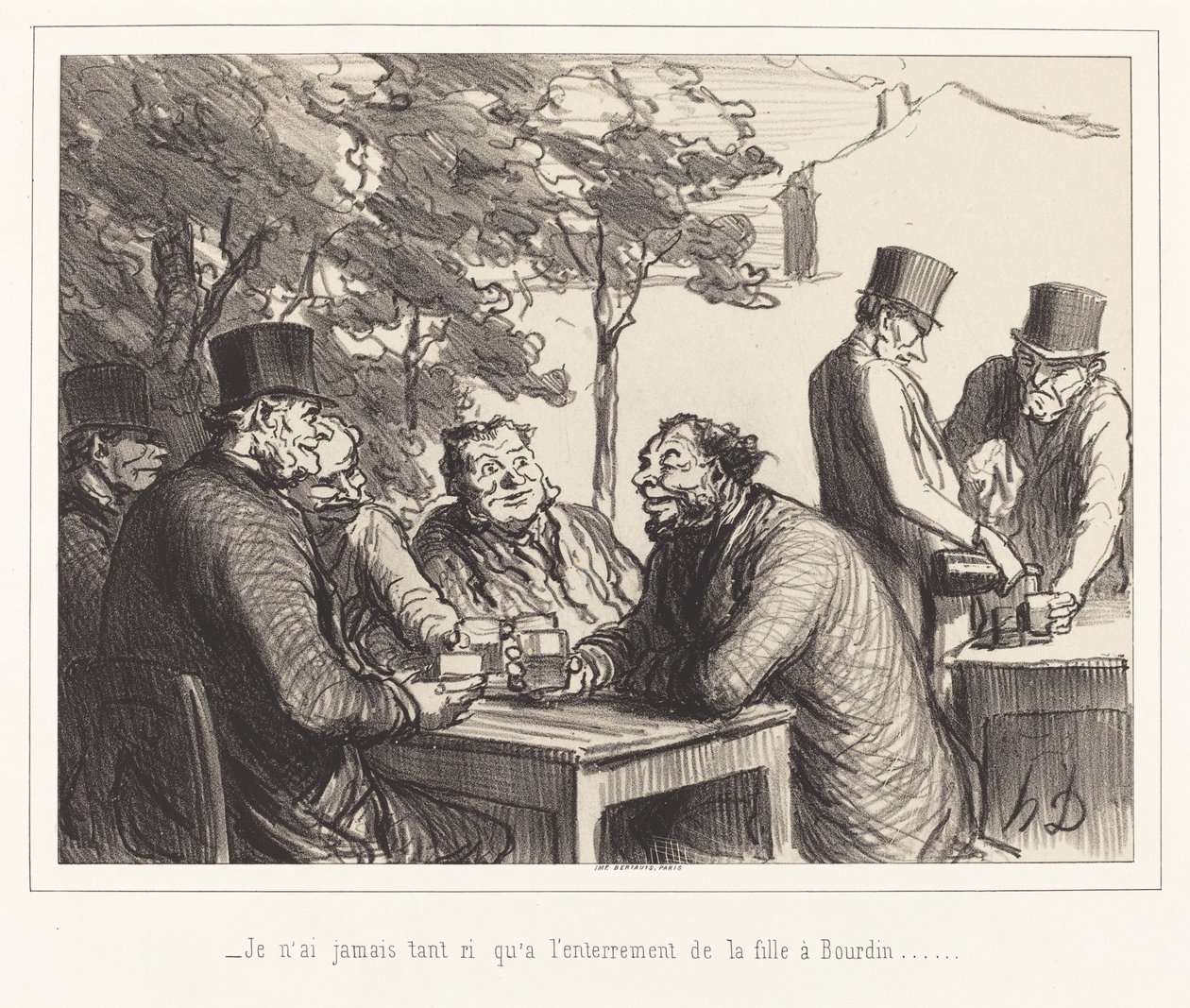 Non ho mai riso tanto come al funerale della figlia di Bourdin... da Honoré Daumier