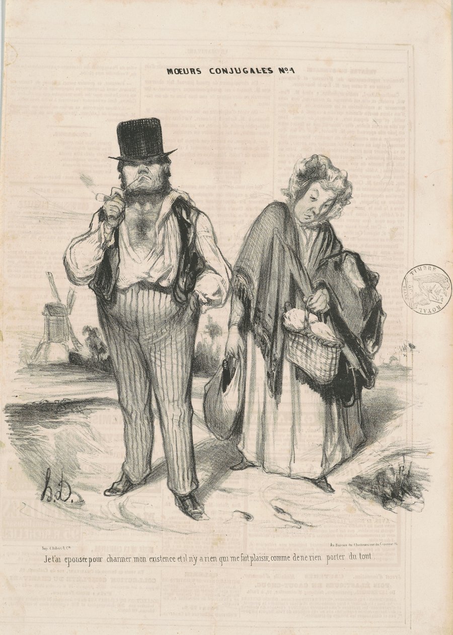 Ti ho sposato per incantare la mia esistenza... da Honoré Daumier