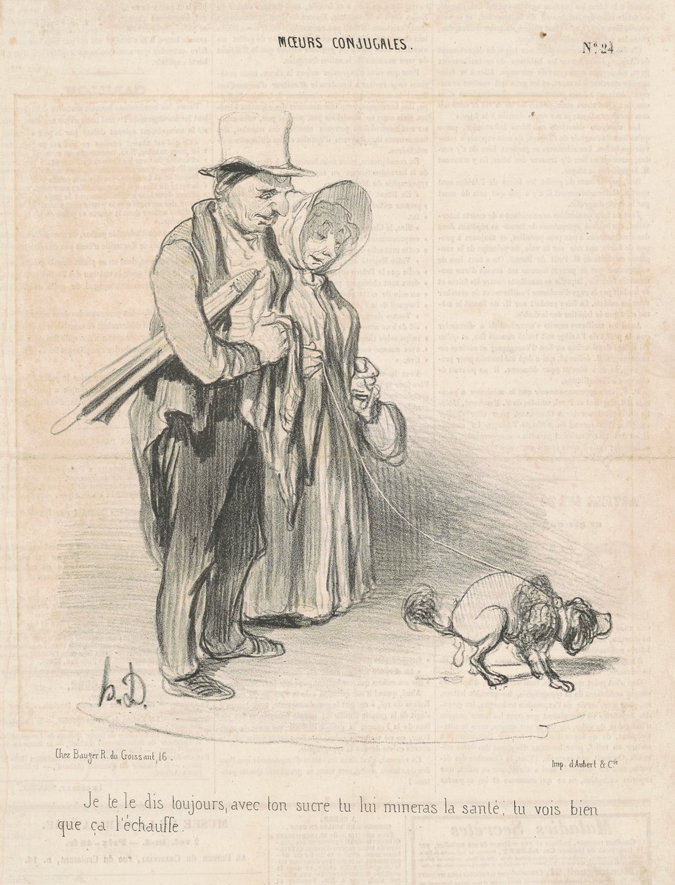 Te lo dico sempre, con il tuo zucchero... da Honoré Daumier