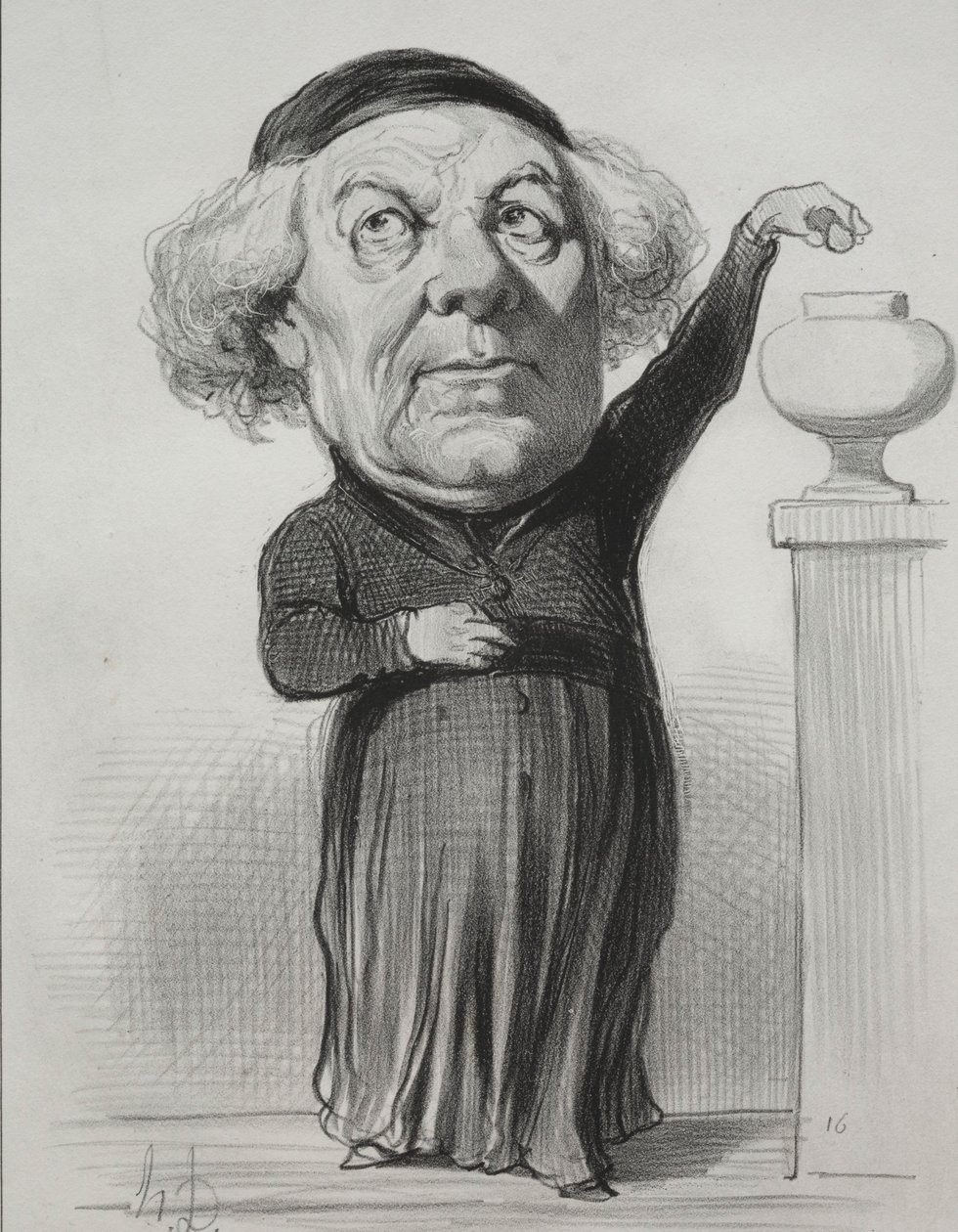 Jean Jacques Fayet, Vescovo di Orleans, 1849 da Honoré Daumier