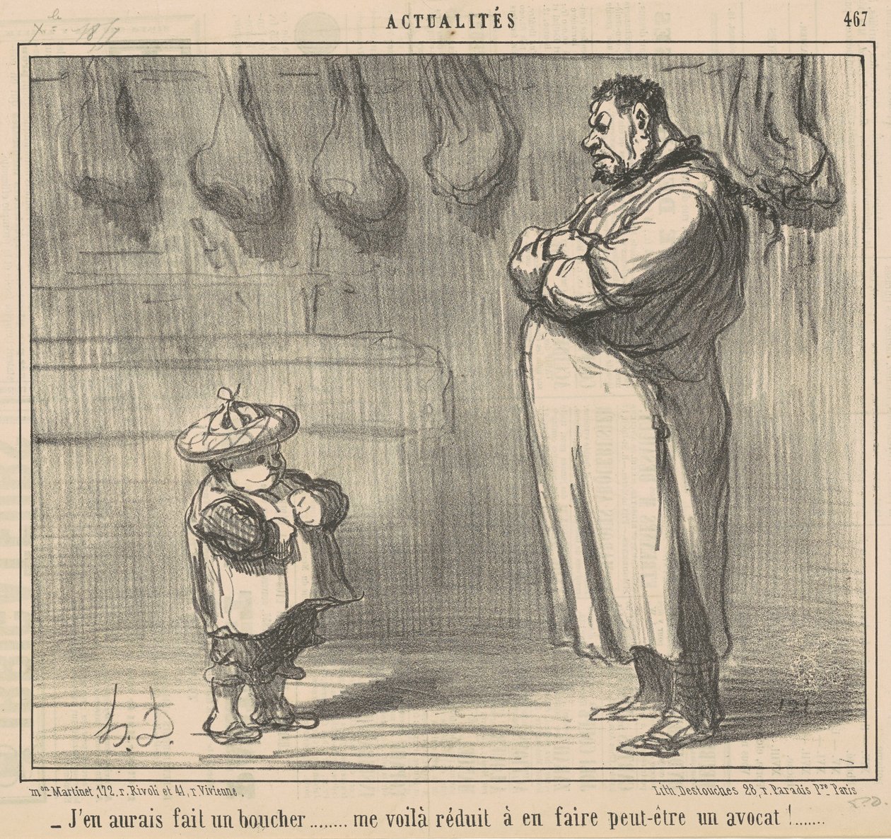 Ne avrei fatto un macellaio... da Honoré Daumier