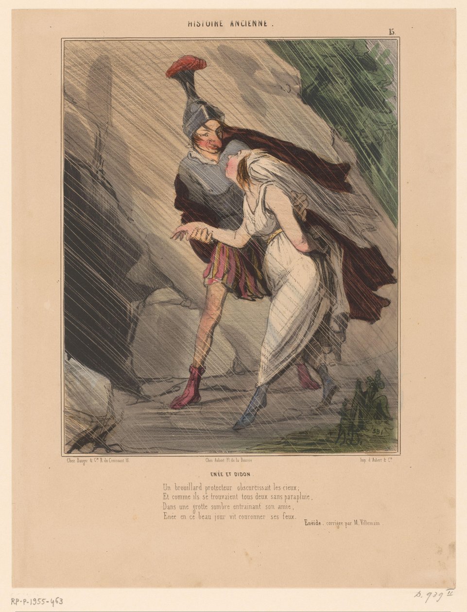 Caricatura di Enea e Didone da Honoré Daumier