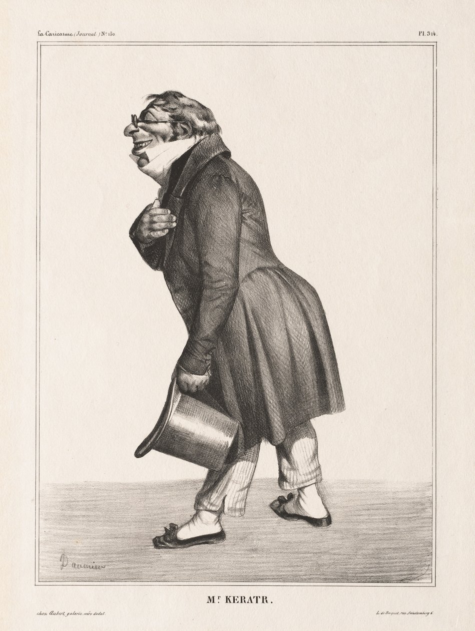 La Caricature, Pl. 314, Comte de Keratry, 1833 da Honoré Daumier