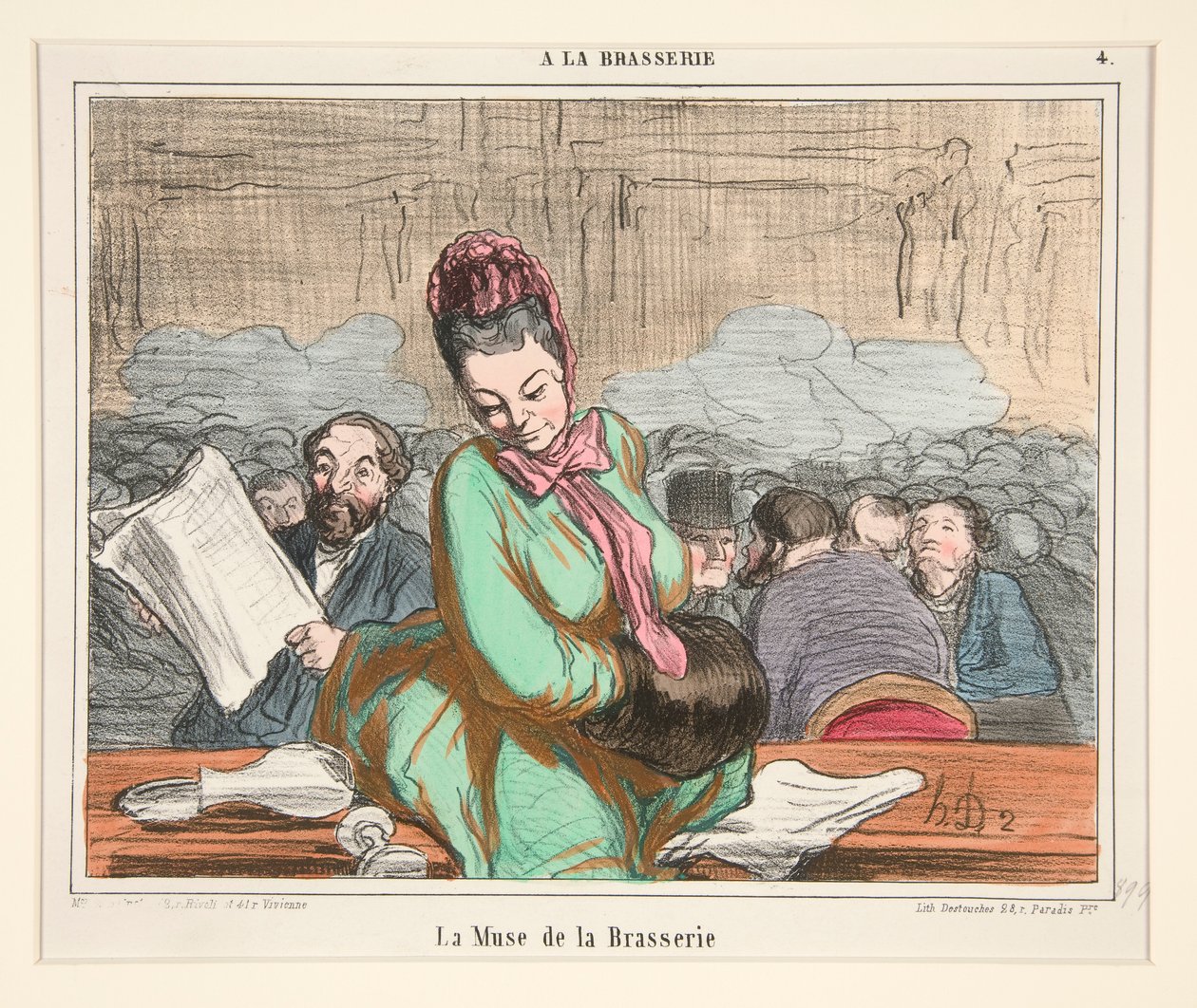 La Musa della Birreria, da A La Brasserie da Honoré Daumier