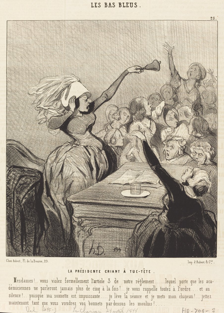 La Presidente che grida a squarciagola: Signore!... da Honoré Daumier