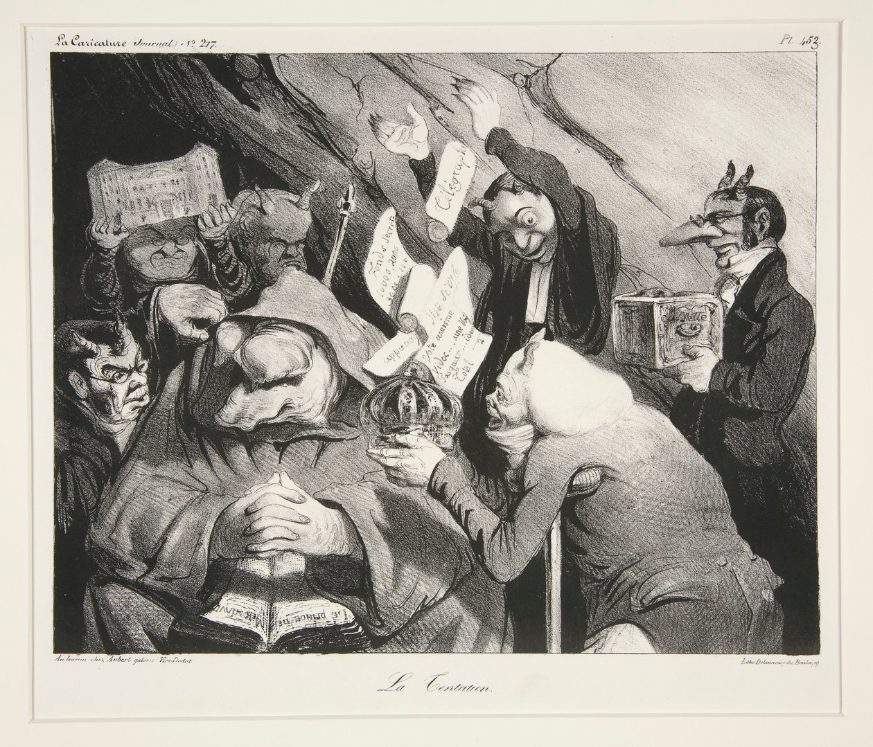 La Tentation, pl. 453 dal giornale La Caricature n. 217 da Honoré Daumier