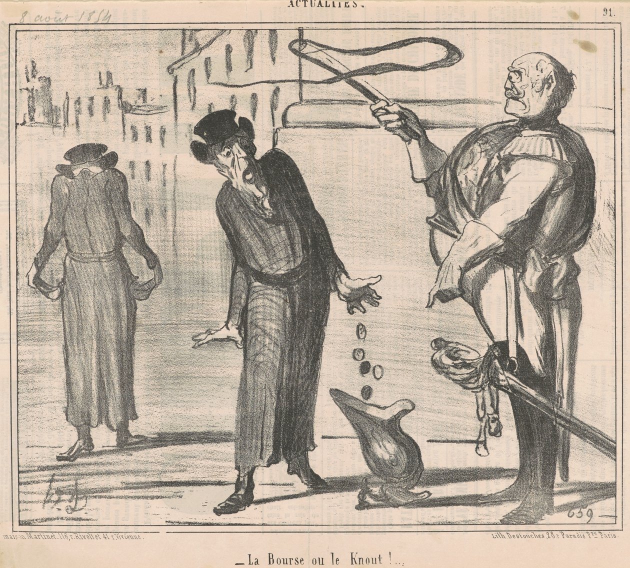 La borsa o il knout! da Honoré Daumier