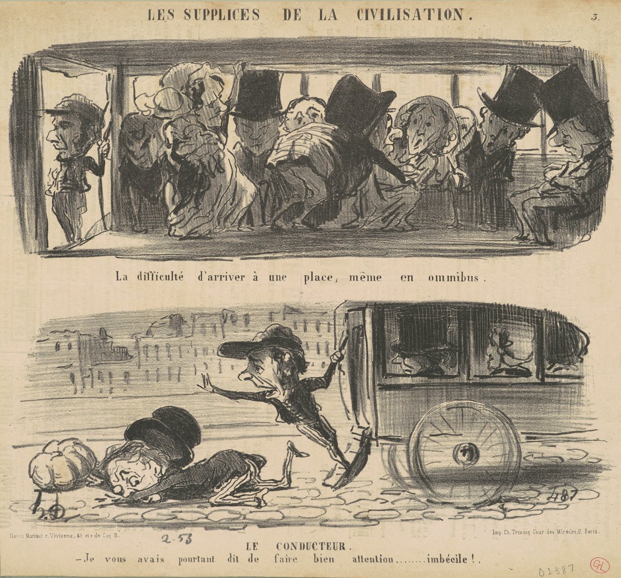 La difficoltà di ottenere un posto da Honoré Daumier