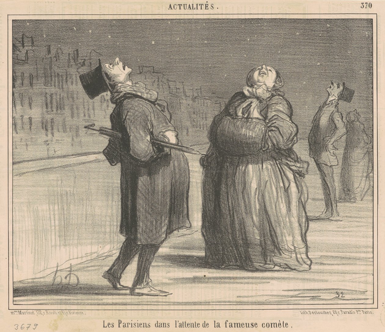 I parigini in attesa della... cometa da Honoré Daumier