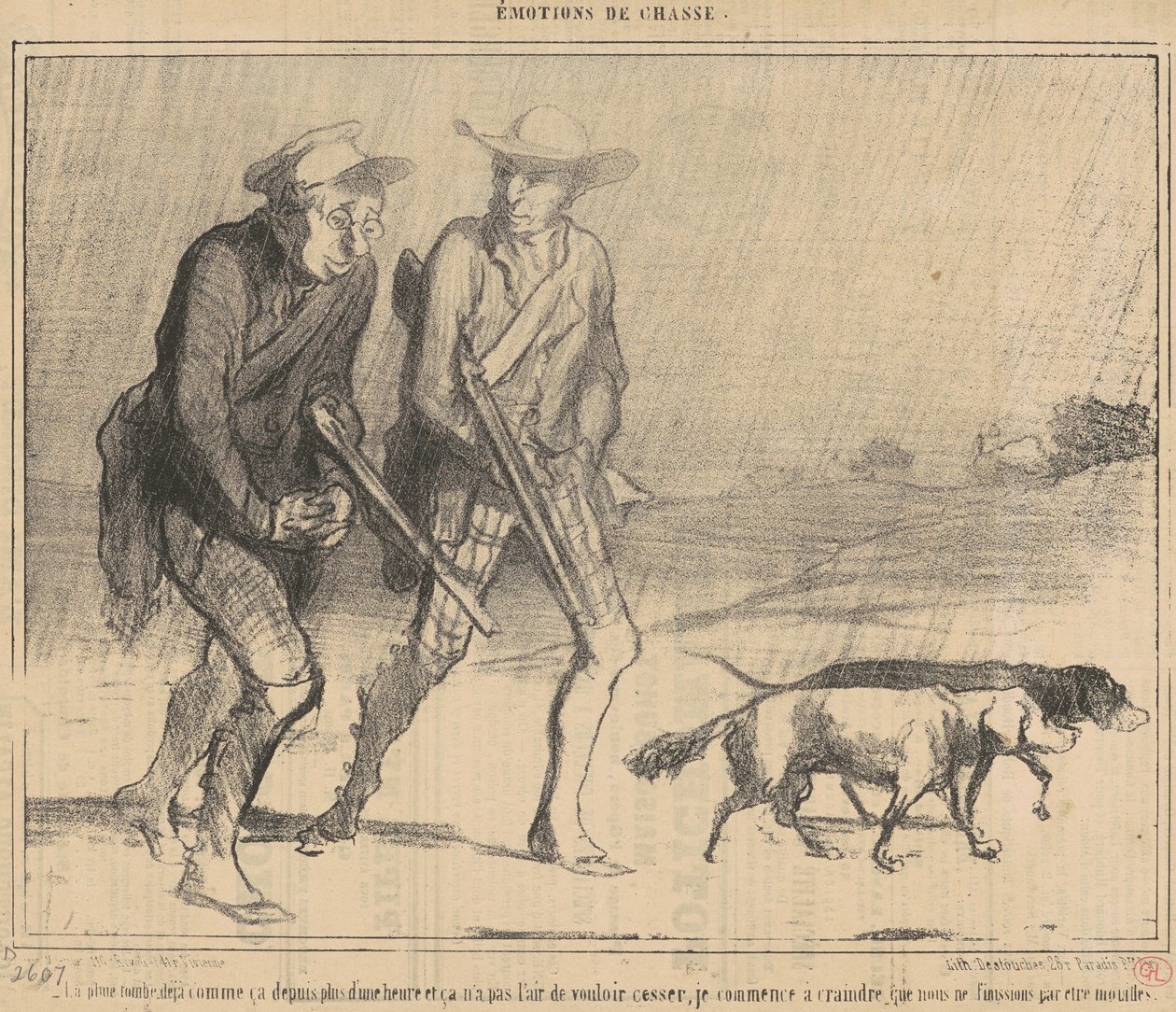 La pioggia cade già così da... da Honoré Daumier
