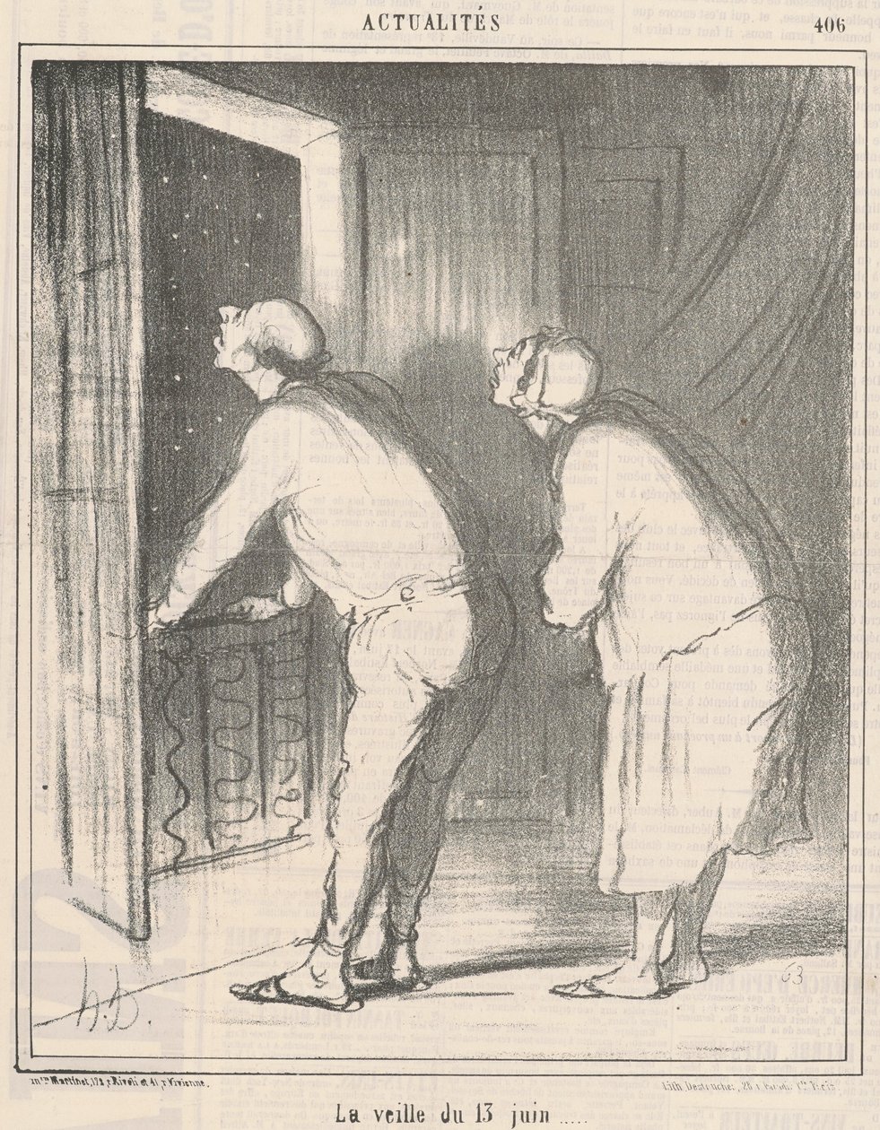 La vigilia del 13 giugno da Honoré Daumier