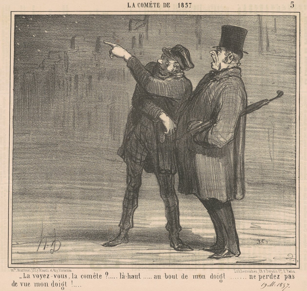La vedete la cometa? Lassù da Honoré Daumier