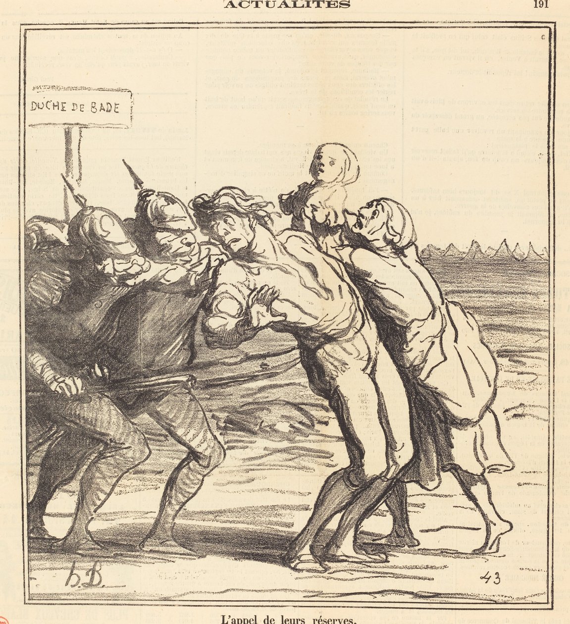 La chiamata delle loro riserve da Honoré Daumier