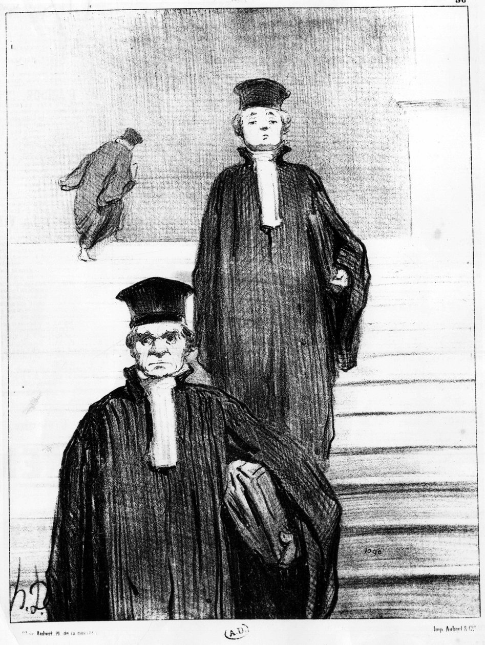 Avvocati, caricatura di Honoré Daumier, pubblicata in Charivari da Honoré Daumier