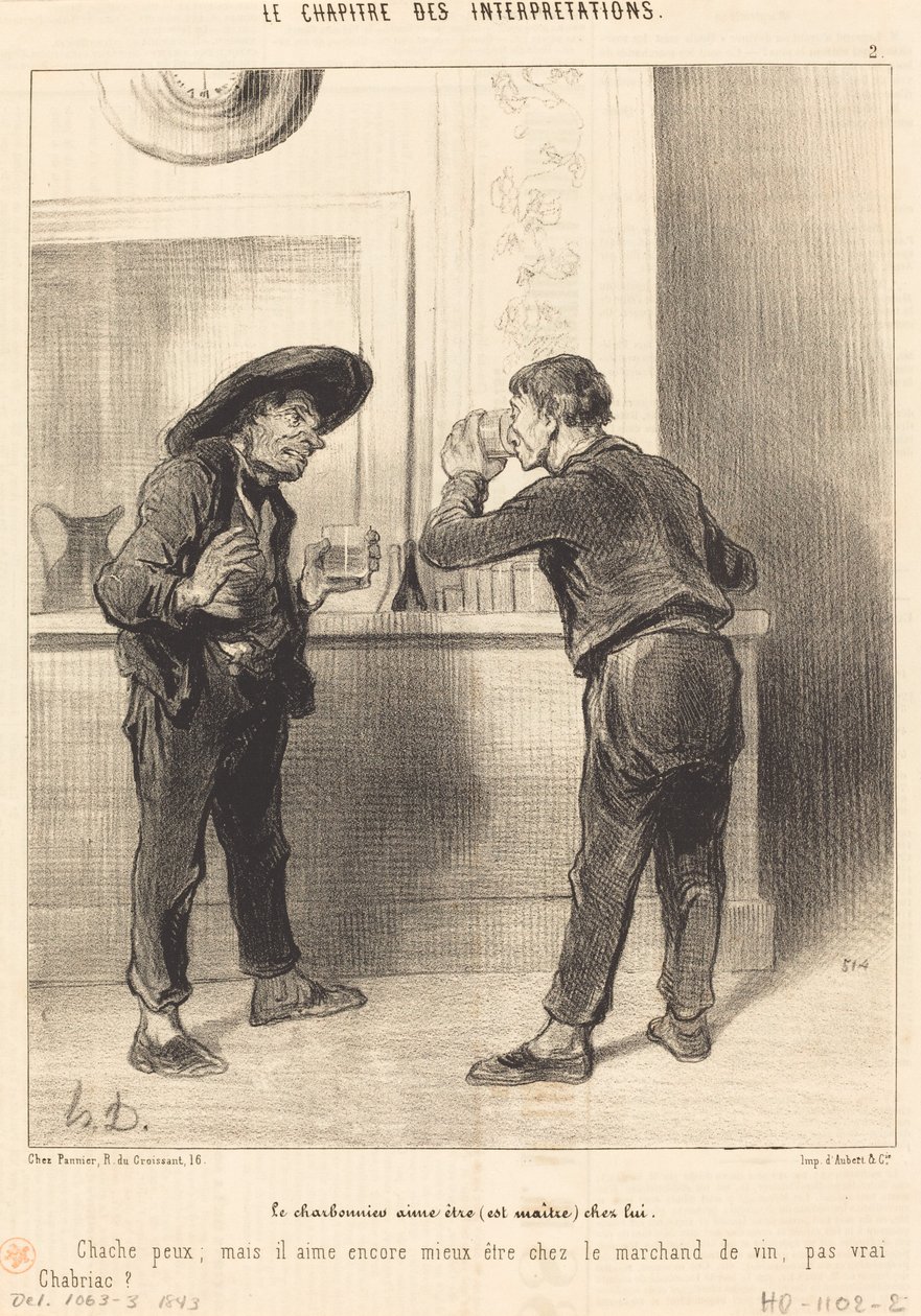 Le Charbonnier aime être (est maitre)... da Honoré Daumier