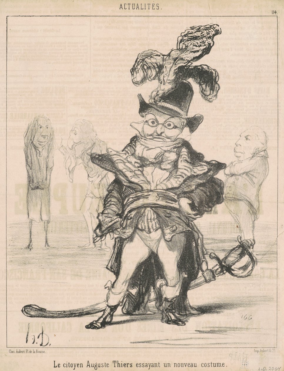 Il cittadino... Thiers prova un nuovo costume da Honoré Daumier