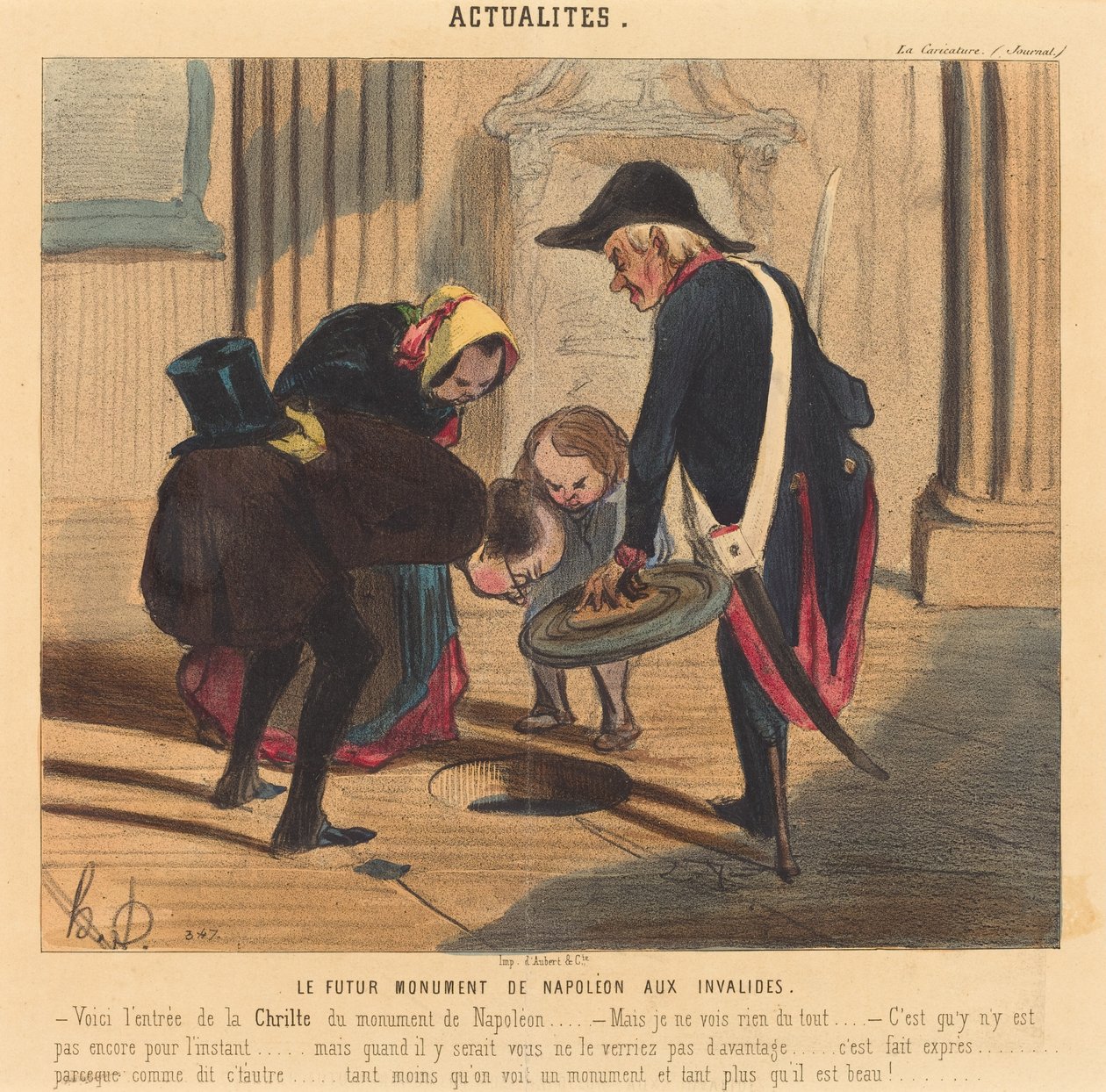 Il futuro monumento di Napoleone agli Invalides da Honoré Daumier