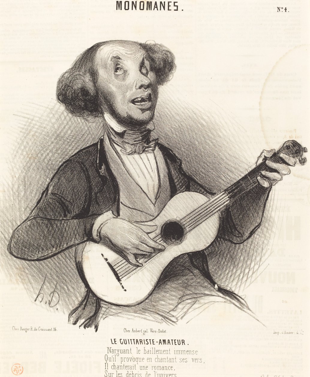 Il chitarrista dilettante da Honoré Daumier