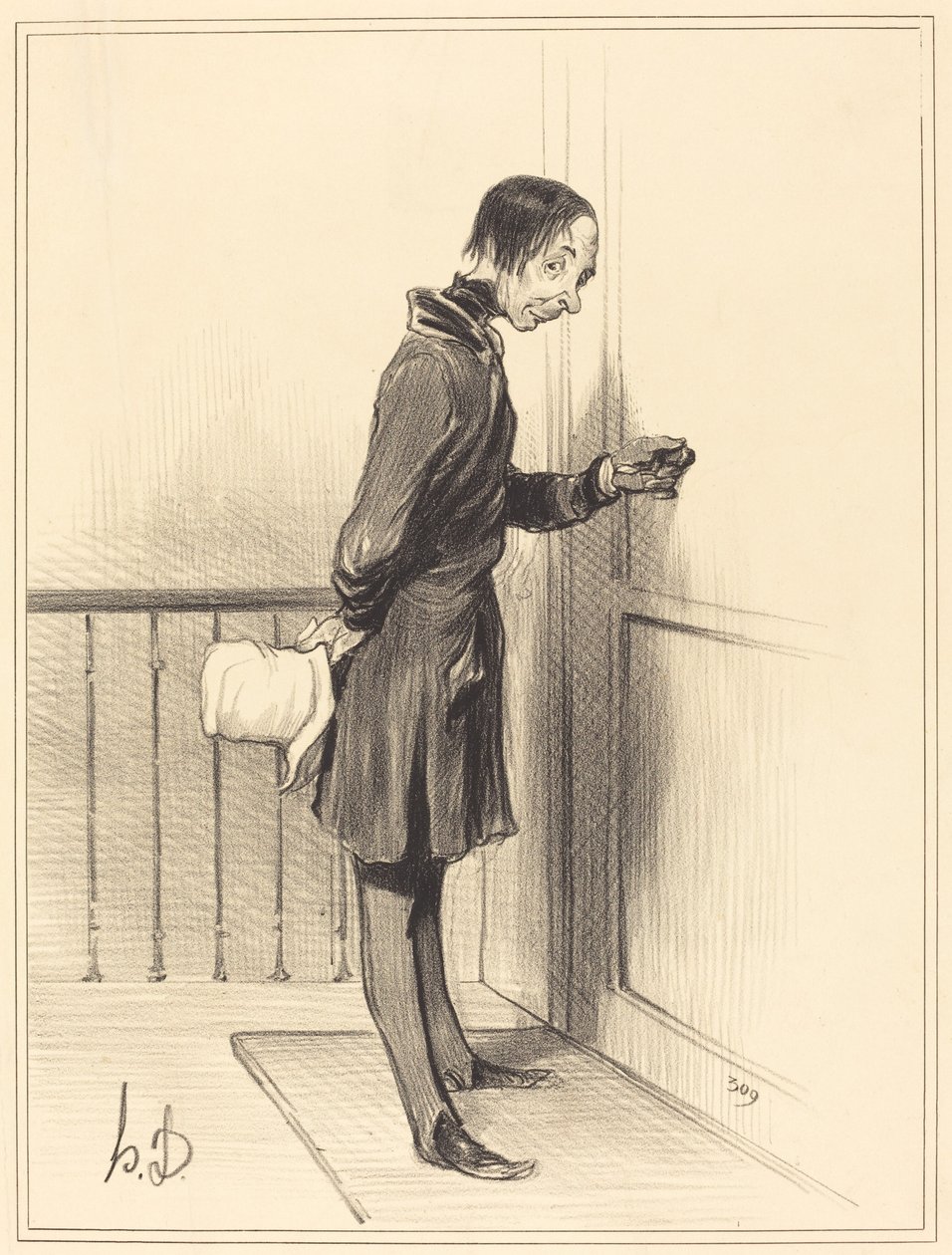 Il mendicante a domicilio da Honoré Daumier