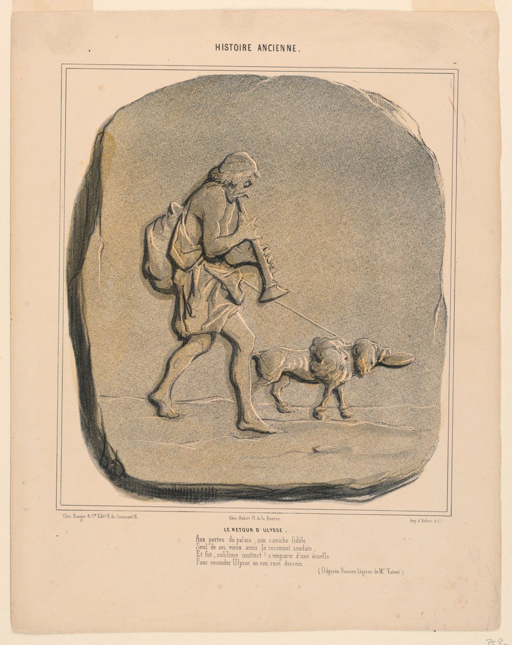 Il ritorno di Ulisse, tavola 7 da Histoire Ancienne da Honoré Daumier