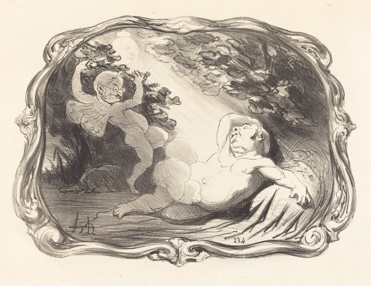 Il sonno di Endimione-Berryer da Honoré Daumier