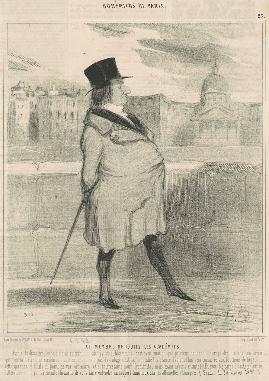 Il membro di tutte le accademie da Honoré Daumier