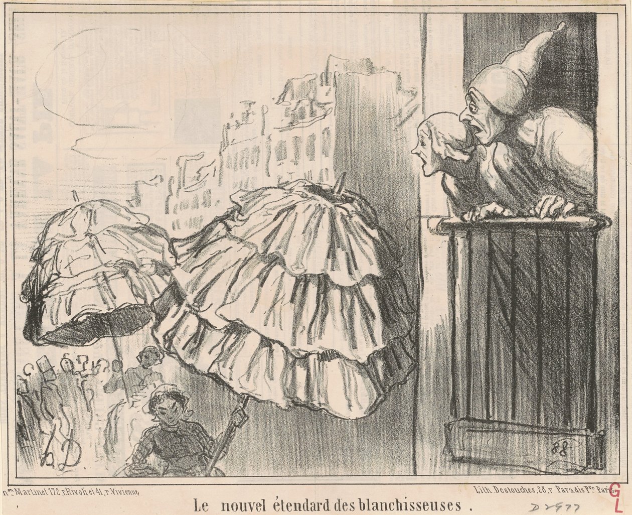 Il nuovo stendardo delle lavandaie da Honoré Daumier