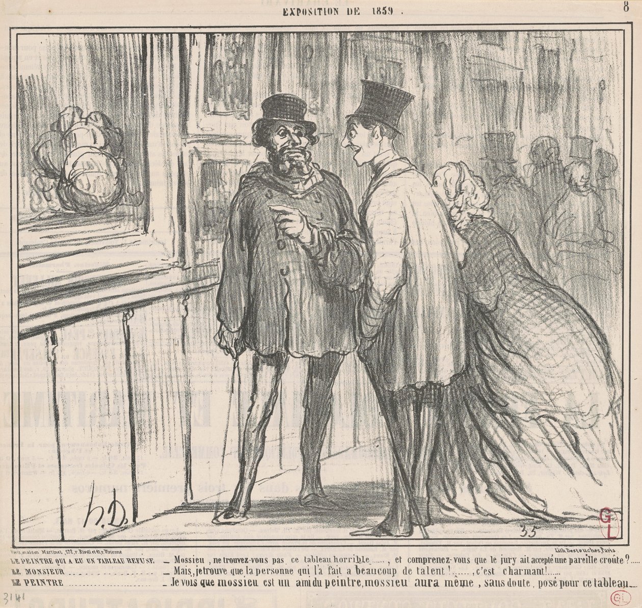 Il pittore che ha avuto un quadro rifiutato da Honoré Daumier