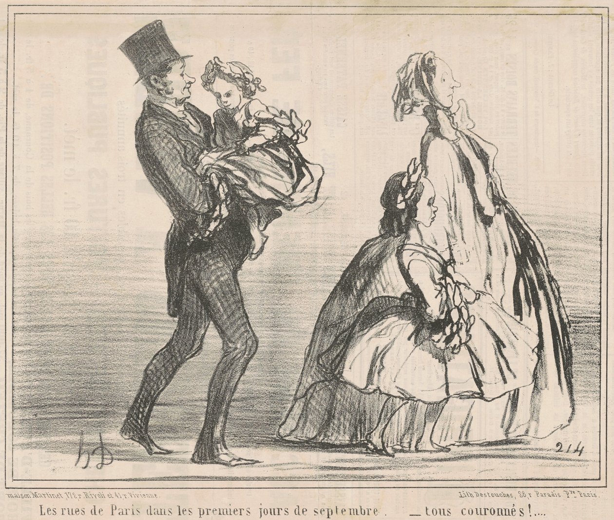 Le strade di Parigi nei primi giorni di settembre da Honoré Daumier