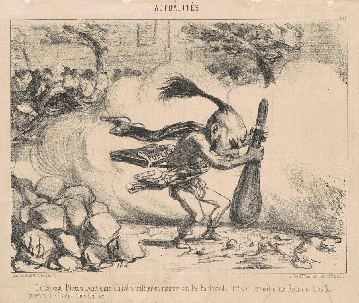 Il selvaggio bineau avendo da Honoré Daumier