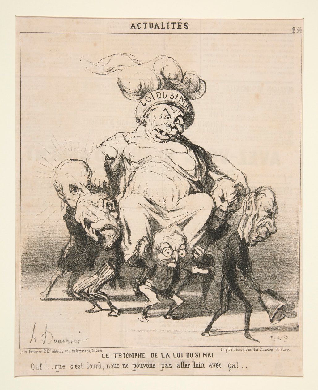 Il trionfo della legge del 31 maggio, da Attualità da Honoré Daumier