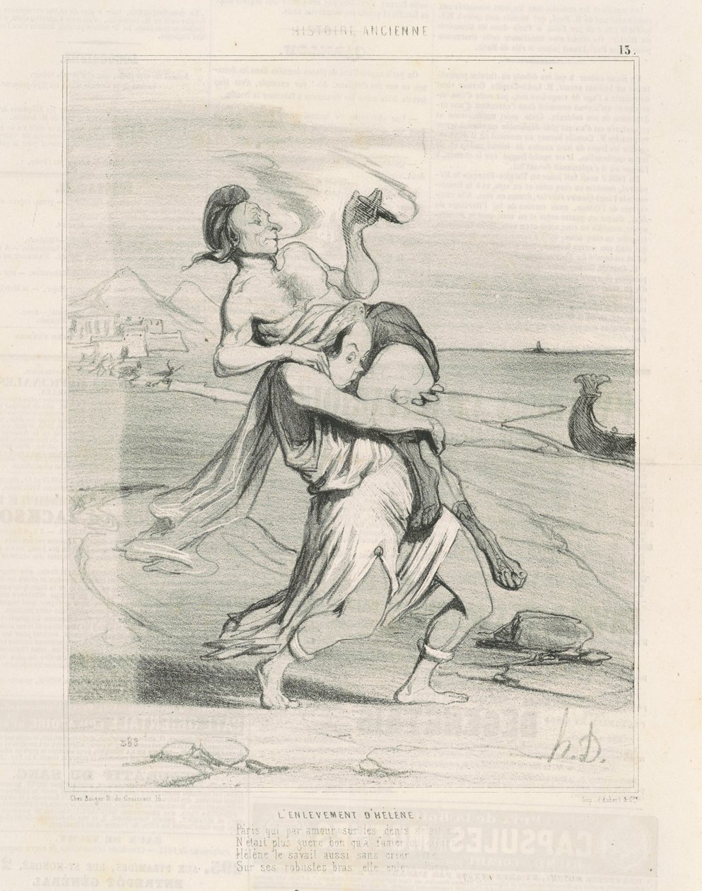 Il rapimento di Elena da Honoré Daumier