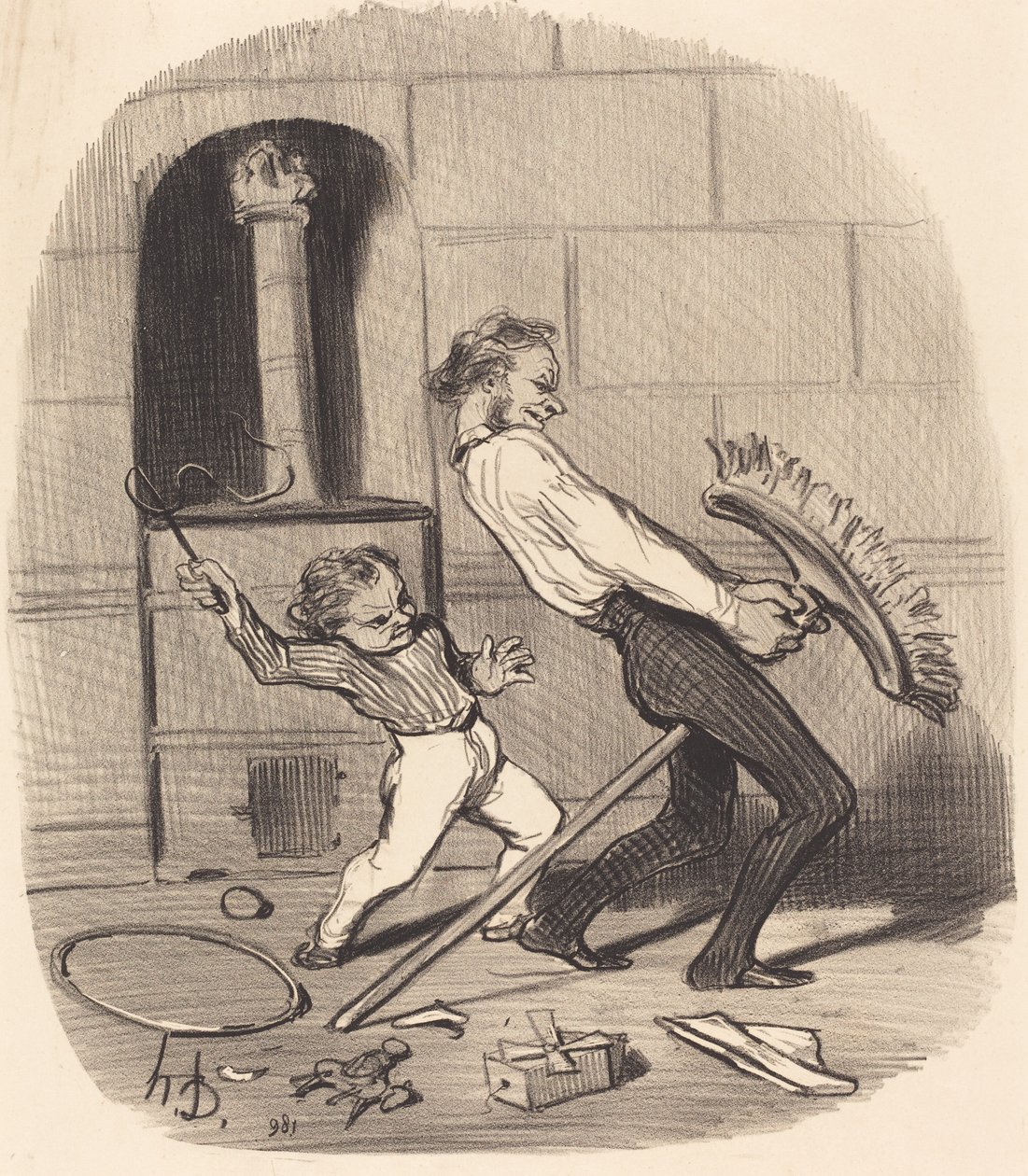 Lezione di equitazione, alta scuola da Honoré Daumier