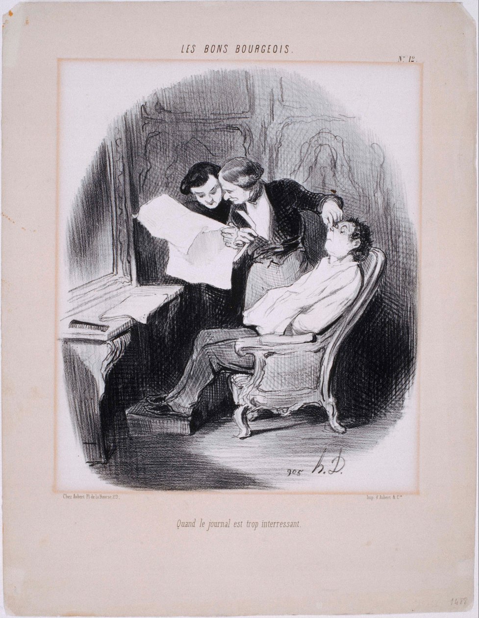 I Buoni Borghesi- Quando il giornale è troppo interessante da Honoré Daumier