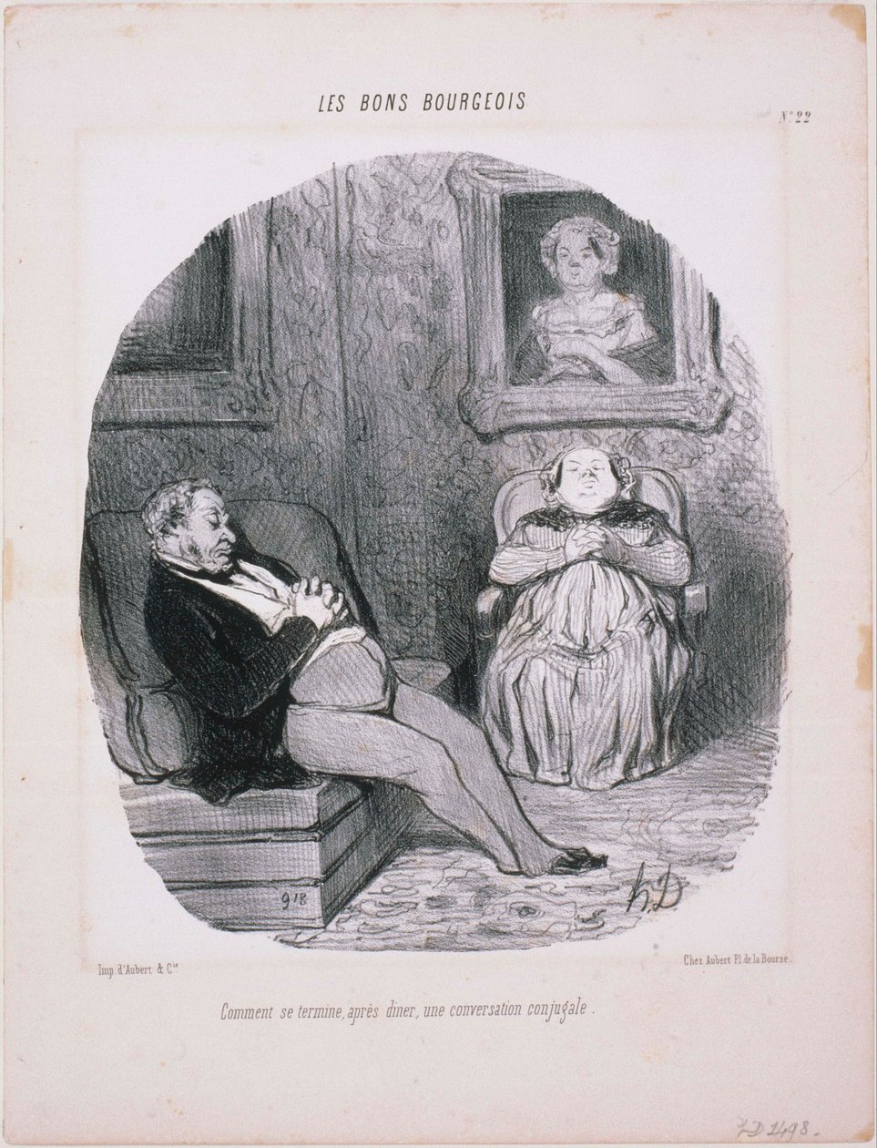 Les Bons Bourgeois: come si conclude una conversazione coniugale da Honoré Daumier