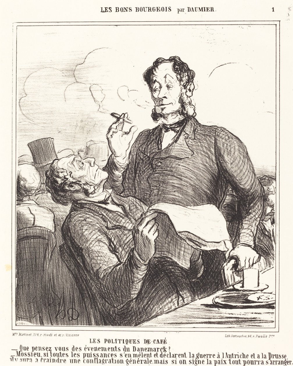 Les Politiques de café da Honoré Daumier