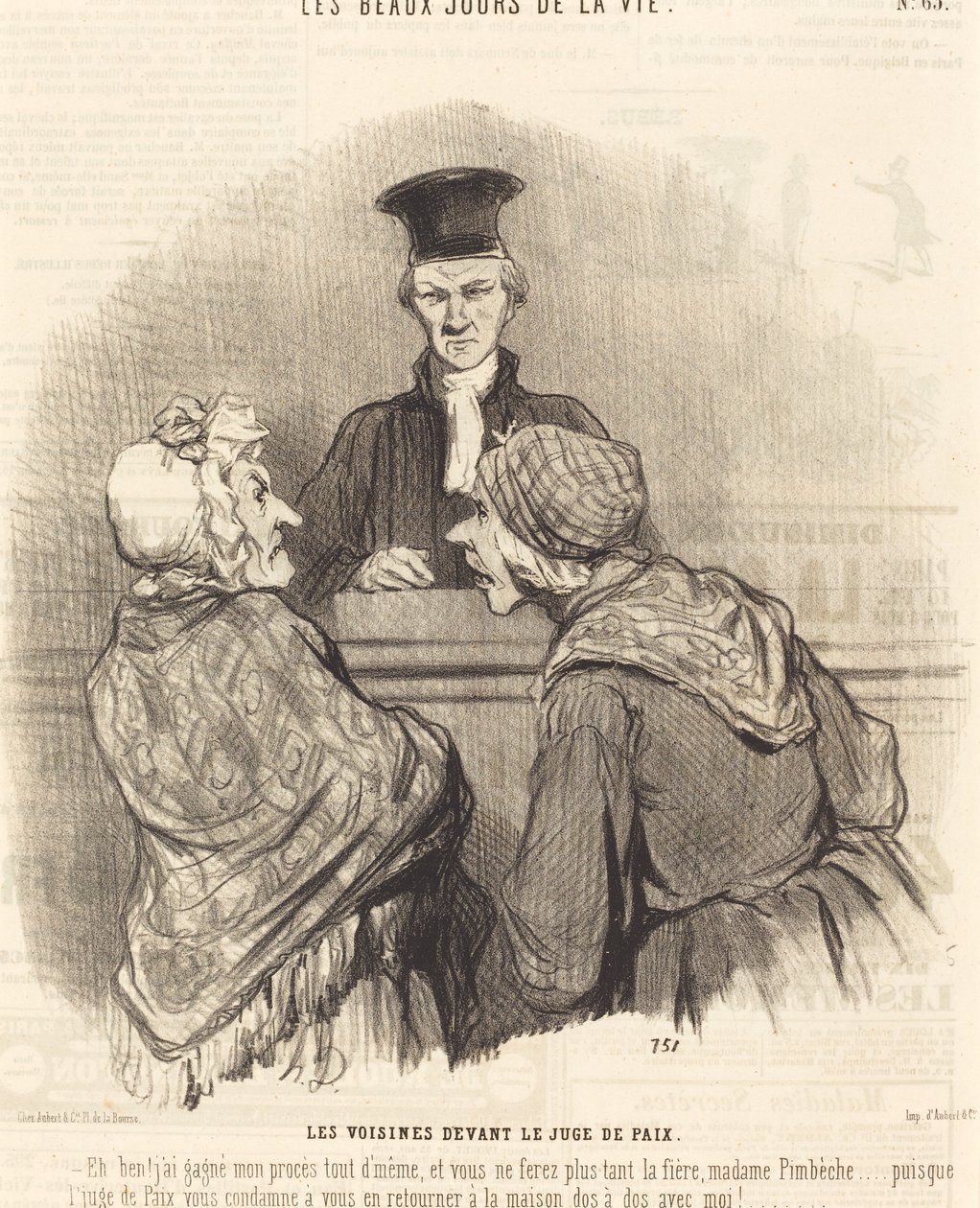 Le vicine davanti al giudice di pace da Honoré Daumier