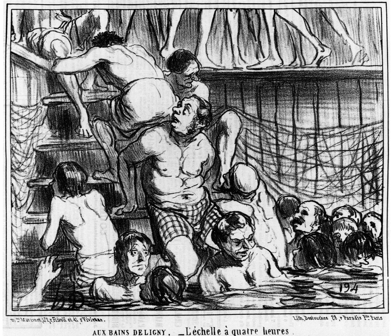 Les bains Deligny - La scala delle quattro ore: illustrazione dalla serie 