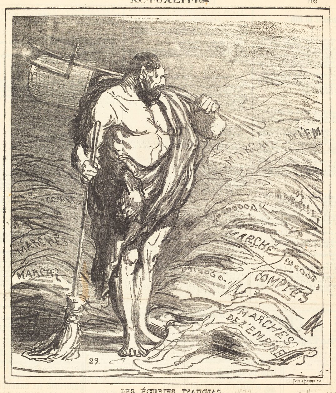 Le stalle di Augia da Honoré Daumier