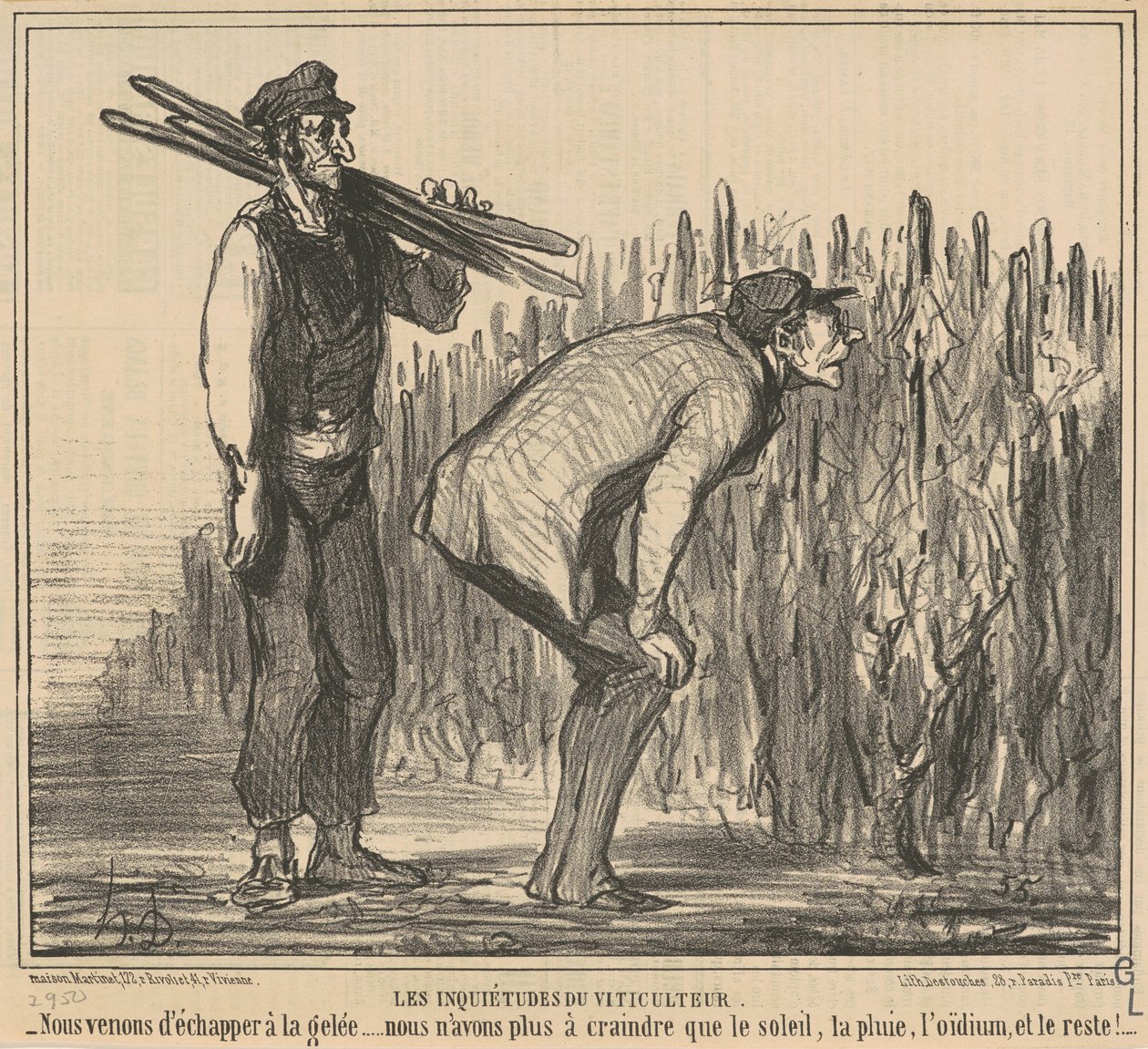 Le inquietudini del viticoltore da Honoré Daumier