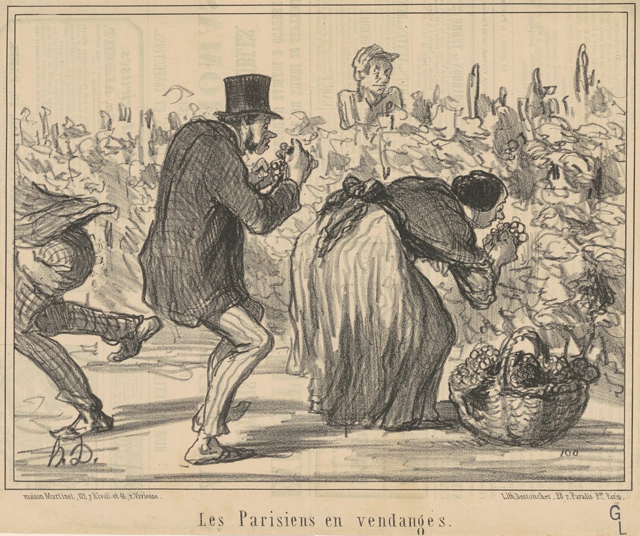 I parigini in vendemmia da Honoré Daumier