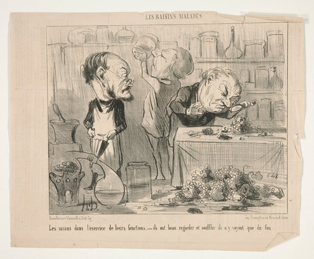 Gli studiosi nel da Honoré Daumier